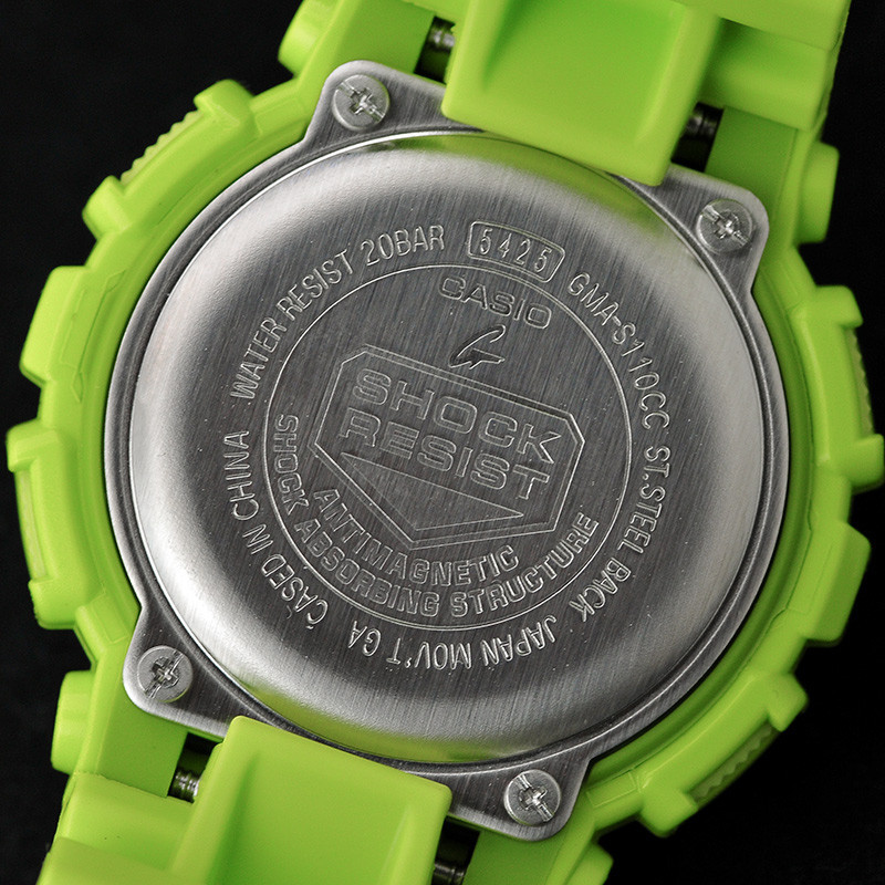 卡西欧(CASIO)手表 G-SHOCK系列夜跑精灵Mini糖果绿运动男表GMA-S110CC-3A