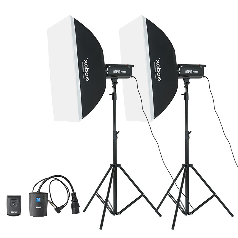 神牛(Godox)DP400W两灯 摄影棚闪光灯套装摄影灯 摄影柔光箱拍照灯两灯