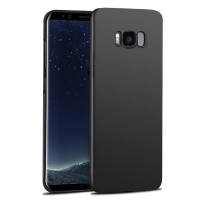 ESCASE 三星 Galaxy S8手机壳[壳膜套装]磨砂黑软壳+全屏膜