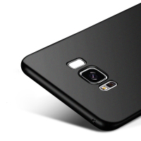 ESCASE 三星 Galaxy S8手机壳[壳膜套装]磨砂黑软壳+全屏膜