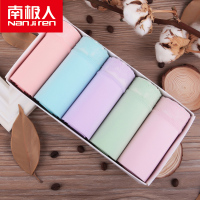 南极人5条盒装女士内裤棉质面料性感星期三角内裤纯棉中腰 简约蕾丝1560