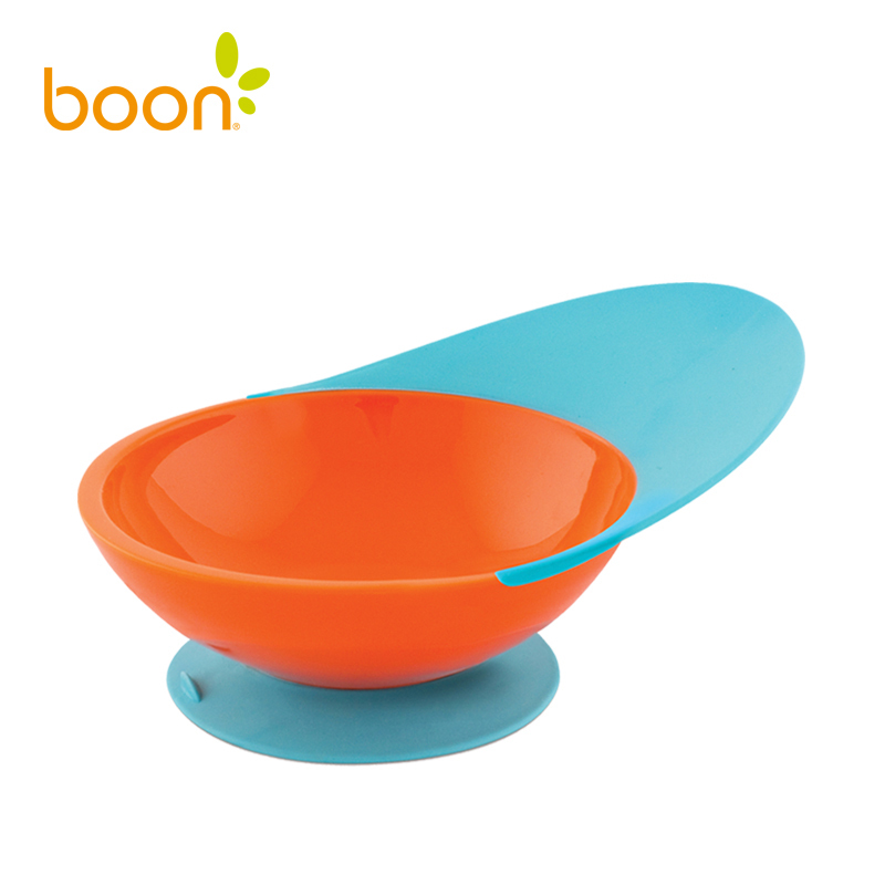 Boon啵儿 防落食婴幼儿吸盘餐碗 蓝色/橘色