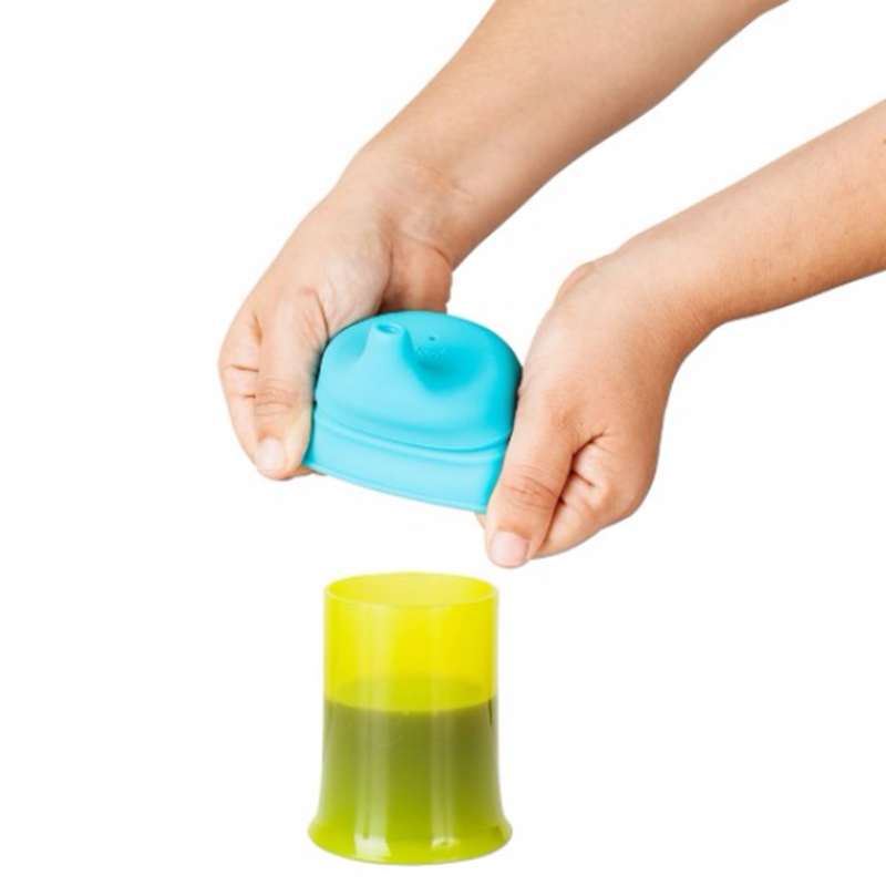 Boon啵儿 幼儿学饮杯+鸭嘴套嘴杯盖(含一个杯子三个套嘴)pp材质 适用9个月以上宝宝 女孩版 蓝色/粉色/紫色高清大图