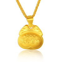 张万福珠宝 黄金长命百岁足金吊坠DS-CMFGBBS