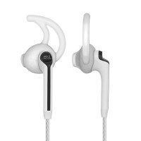 BYZ SE1300运动耳机入耳式跑步挂耳线控有线耳塞式 有线控安卓苹果手机通用 白色