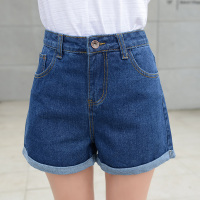 天淳尔女装夏季宽松卷边牛仔短裤2017CY-3220