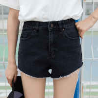 天淳尔女装夏季简单牛仔短裤磨边2017HBYC-666