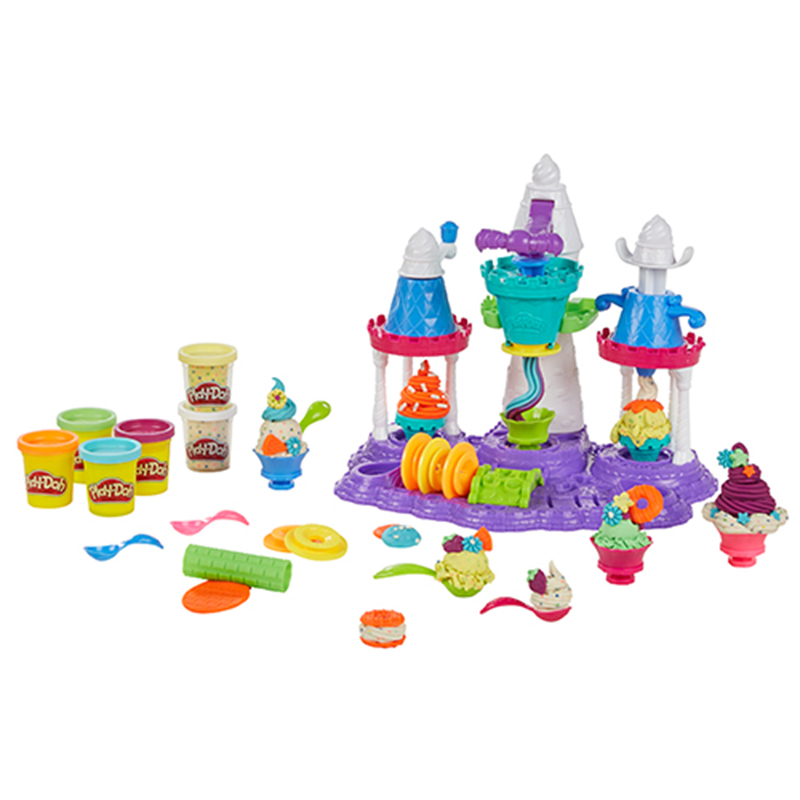 孩之宝(Hasbro) 培乐多 手工彩泥 冰激凌城堡套装(彩色)儿童女孩生日礼物 橡皮泥安全无毒 粘土B5523