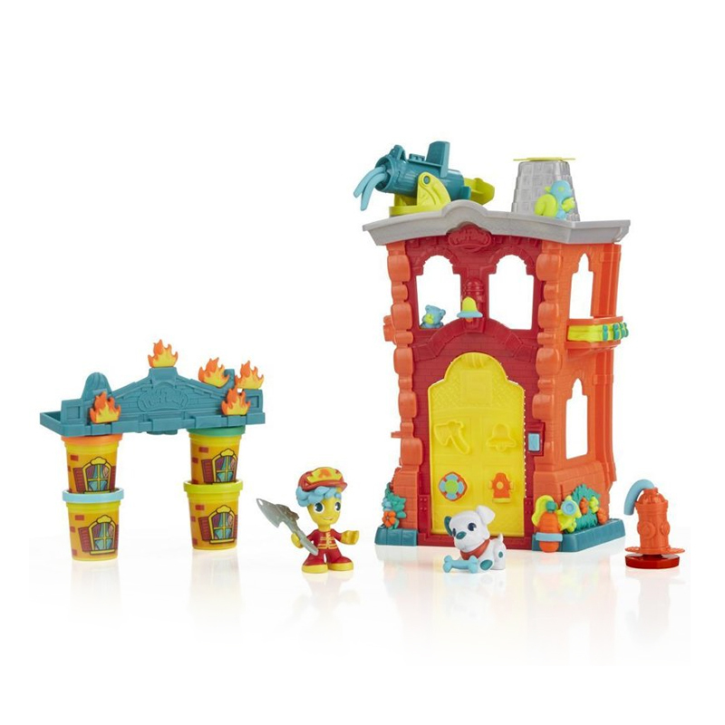 孩之宝Hasbro培乐多橡皮泥手工彩泥工具套装安全无毒儿童玩具生日圣诞节新年礼物手工DIY彩泥 城市系列消防站套装