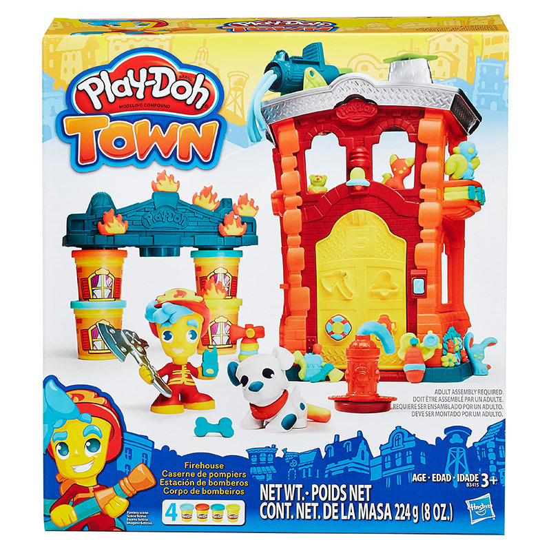 孩之宝Hasbro培乐多橡皮泥手工彩泥工具套装安全无毒儿童玩具生日圣诞节新年礼物手工DIY彩泥 城市系列消防站套装