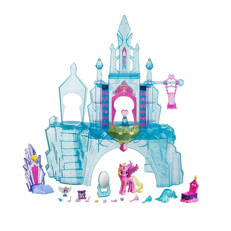 孩之宝Hasbro 小马宝莉彩虹系列可爱标志套装动漫周边塑料玩具3岁以上女孩儿童礼物小马利亚水晶城堡套装圣诞节礼物图片