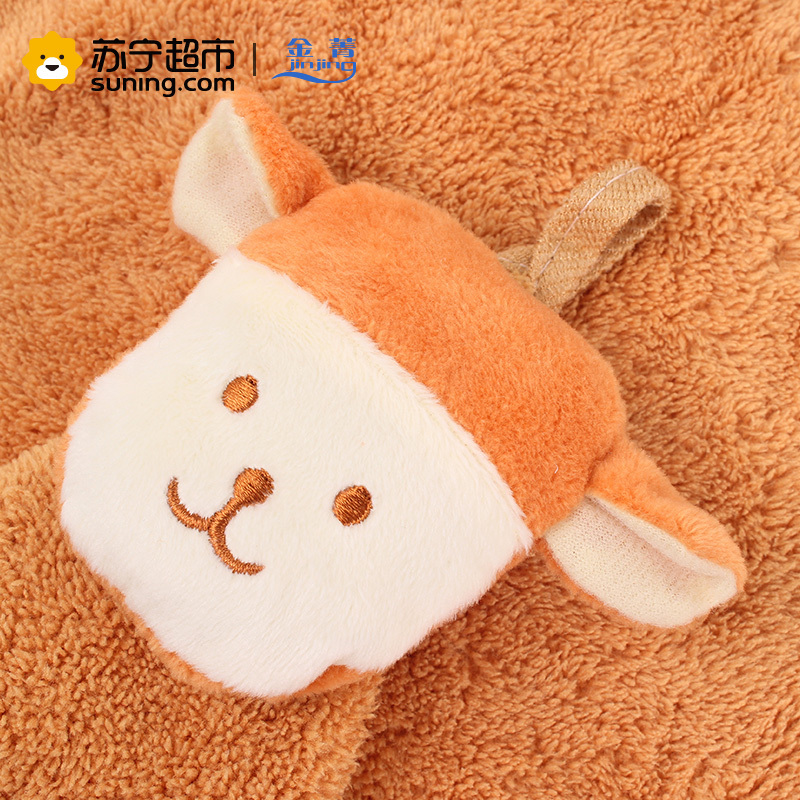 金菁挂钩巾卡通玩偶擦手巾儿童柔软吸水方巾 30*30cm 随机1
