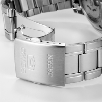 精工(SEIKO)手表 5号系列原装进口智慧夜光商务防水自动机械不锈钢带男表SNKM83J1