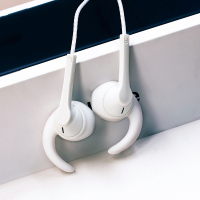 BYZ 运动耳机入耳式耳塞式跑步挂耳有线控安卓苹果手机通用 白色