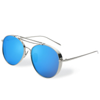 蓝其偏光太阳镜潮韩版2017新品太阳眼镜复古圆框太阳镜墨镜5010