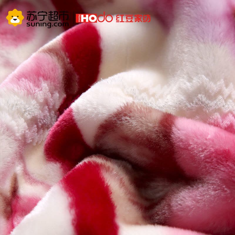 红豆家纺 拉舍尔双层加厚四季毯 双人2米秋冬床单保暖印花毯子 3.5KG图片
