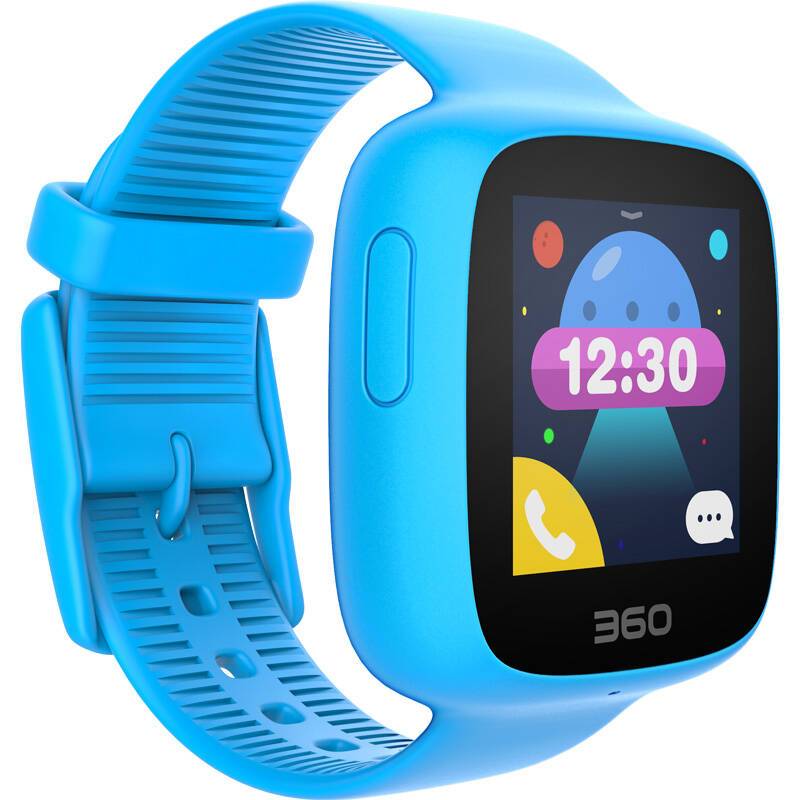 360儿童电话手表 彩色触屏版 防丢防水GPS定位 儿童手机 360儿童手表SE 2代W608 智能彩屏电话手表天空蓝图片