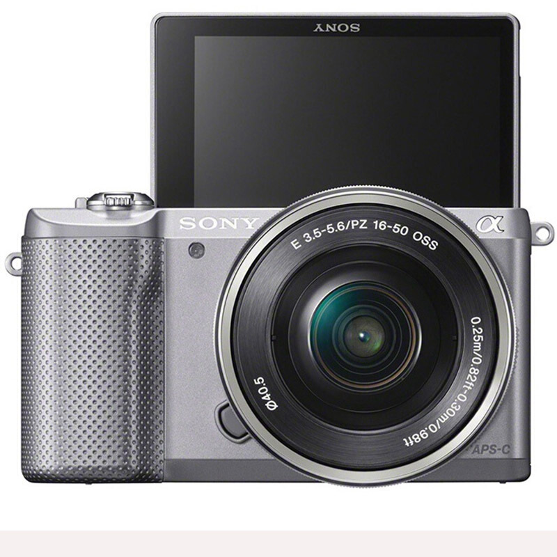 索尼(SONY) ILCE-5000L 微单相机 银色 含16-50mm+55-210mm银色镜头 双镜头套装高清大图