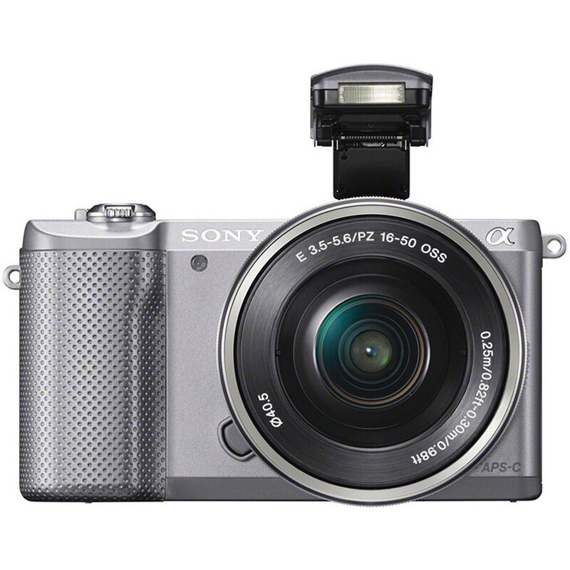索尼(SONY) ILCE-5000L 微单相机 银色 含16-50mm+55-210mm银色镜头 双镜头套装高清大图