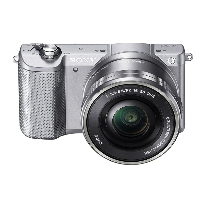 索尼(SONY) ILCE-5000L 微单相机 银色 含16-50mm+55-210mm银色镜头 双镜头套装高清大图
