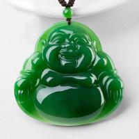 梦·梵雅 天然玉石和田玉碧玉菠菜绿佛公吊坠大肚笑佛吊坠送礼优选 带证书