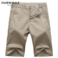 马克华菲休闲短裤男2017夏季新款修身潮流中裤薄款纯色五分裤3