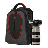 宝罗(Paull)BL-40 单反相机包 双肩式数码相机包 婚纱摄影 大三元防盗 骑驴户外旅行背包 二代红边小号