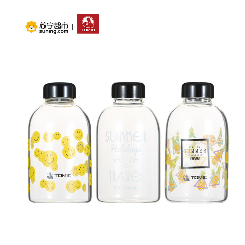 特美刻送布袋时尚玻璃杯580ml菠萝水杯杯子茶杯