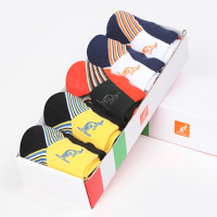 【苏宁自营】意大利袋鼠时尚全棉超短船袜5双装31166US