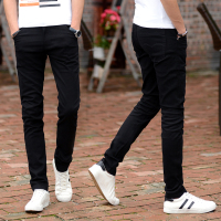 HUIGE 黑色休闲小直筒长裤 HGE-8008黑色