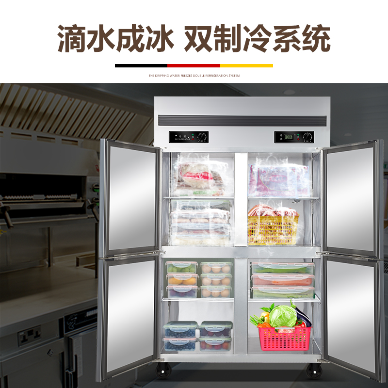 德玛仕(DEMASHI) 六门冰柜 商用冷柜 展示柜 立式冰箱 商用冷柜 六门-BCD-1300A 全冷藏冰柜高清大图