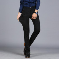 HUIGE黑色弹力西裤百搭商务青年长裤HGE-LB619黑色