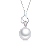 梦·梵雅日韩百搭版珍珠吊坠925纯银羽翼淡水珍珠吊坠 送925纯银项链