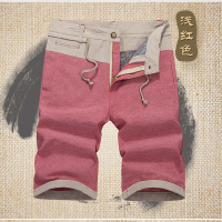 稻草人夏季休闲时尚沙滩裤男 大裤衩休闲五分裤 大裤头宽松短裤男夏天K08