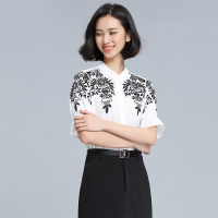 梵希蔓时尚百搭刺绣女上衣92136BS