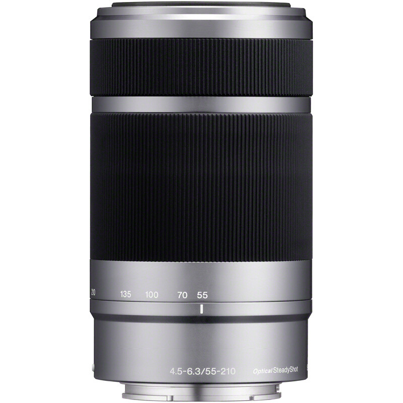 索尼(SONY) 微单相机镜头 E 55-210mm f/4.5-6.3 OSS 远摄大变焦镜头 银色 SEL55210