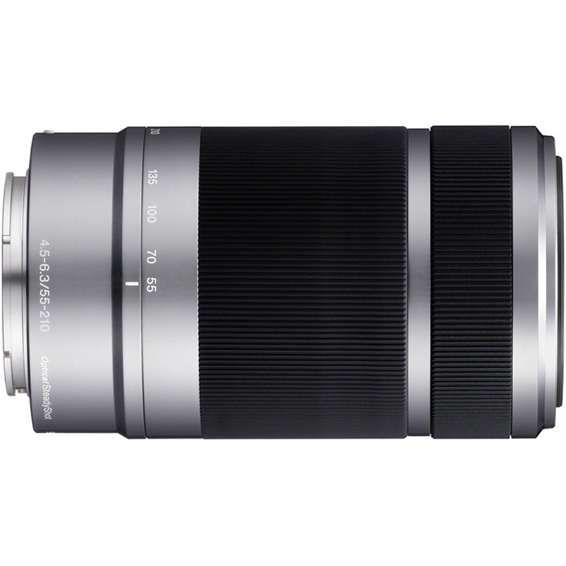 索尼(SONY) 微单相机镜头 E 55-210mm f/4.5-6.3 OSS 远摄大变焦镜头 银色 SEL55210