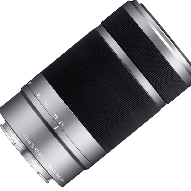 索尼(SONY) 微单相机镜头 E 55-210mm f/4.5-6.3 OSS 远摄大变焦镜头 银色 SEL55210