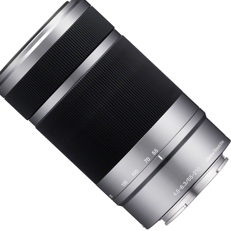 索尼(SONY) 微单相机镜头 E 55-210mm f/4.5-6.3 OSS 远摄大变焦镜头 银色 SEL55210