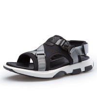 花花公子（PLAYBOY）透气耐磨套脚男鞋露趾沙滩鞋凉鞋灰色7BW573024S07