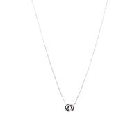 VIVA 比瓦 芭莎浅吟系列LoveLove银色镀金镶钻 项链 银色FE1300062000