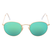 RayBan雷朋太阳镜 时尚复古圆形金色镜框镜面镀膜偏光镜片眼镜墨镜 RB3447 112/P9偏光金框绿片 50mm
