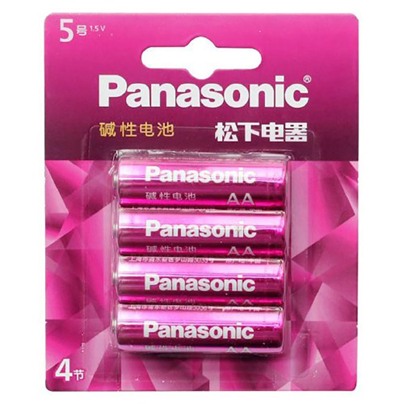 松下(Panasonic)碱性5号五号干电池4粒适用于遥控器玩具万用表门铃话筒 粉彩LR6LCR/4B