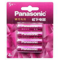松下(Panasonic)碱性5号五号干电池4粒适用于遥控器玩具万用表门铃话筒 粉彩LR6LCR/4B