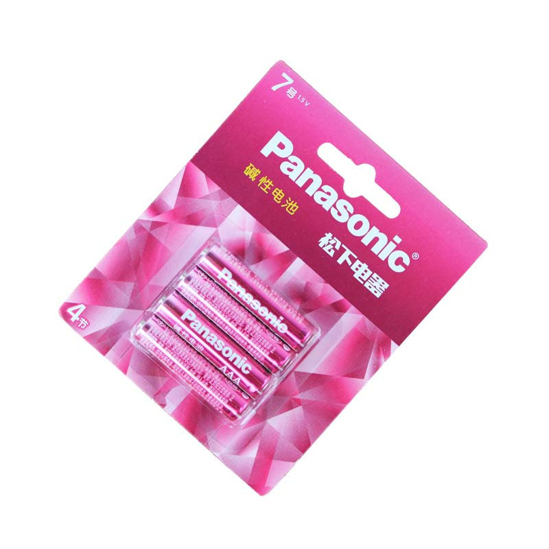 松下(Panasonic)碱性7号七号干电池4粒适用于遥控器手电筒玩具键盘鼠标 粉彩