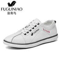 富贵鸟/FGN春季新品时尚新潮头层牛皮英伦休闲板鞋系带皮鞋男鞋子