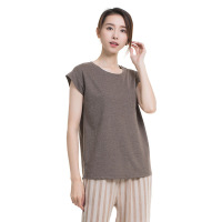 顶瓜瓜夏季女士睡衣情侣短袖中裤亚麻薄款家居服套装