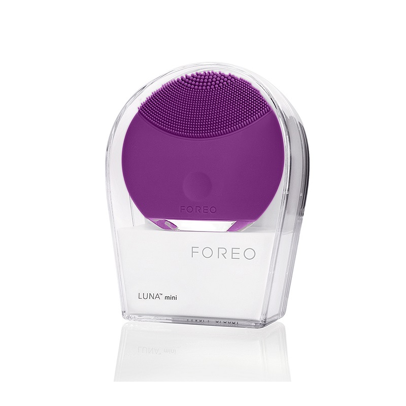 斐珞尔(FOREO) 美容器 LUNA mini 露娜 硅胶电动充电式 声波震动深层清洁毛孔美容 洁面仪海棠紫