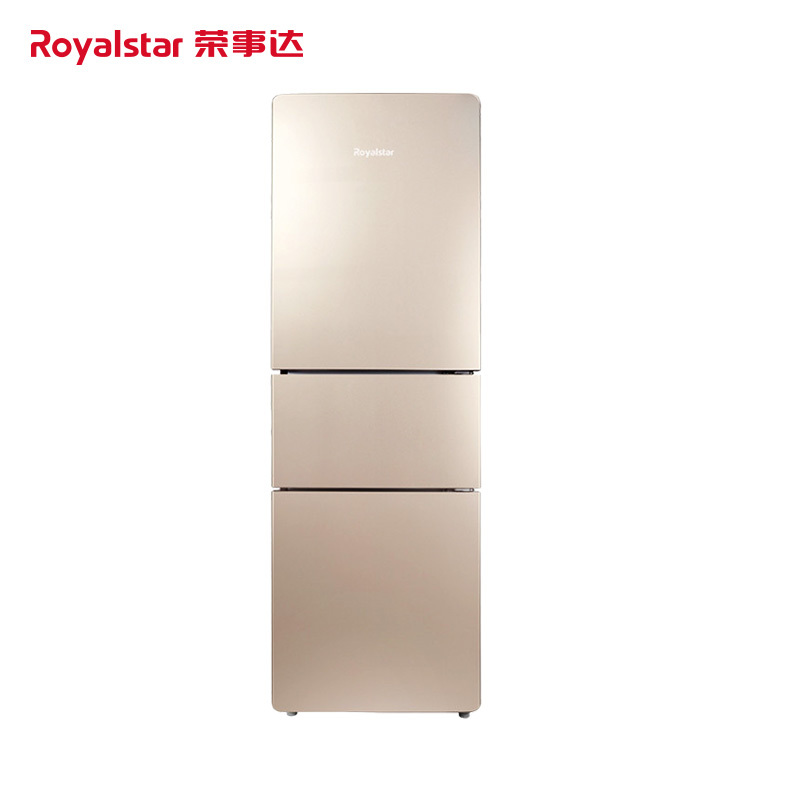 荣事达(Royalstar) BCD-211WTEZR(浅咖金) 211升 三门冰箱 风冷无霜 中门软冷冻 电脑控温