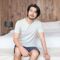 顶瓜瓜短袖睡衣男夏纯棉男士可外阿罗裤穿沙滩裤短裤家居服两件套灰色